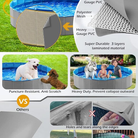 Foldable Dog Pet Bath Pool - Picture 5 of 8